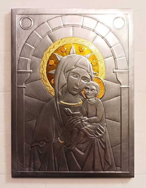 Madonnina 0494 aureola finita e fissata