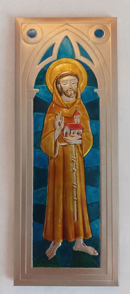 San Francesco fondo a smalti epossidici